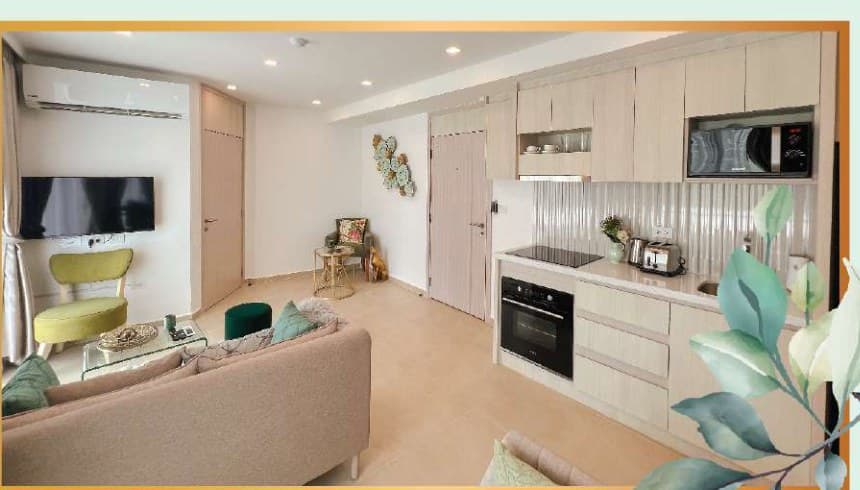 Harmonia kitchen and living area